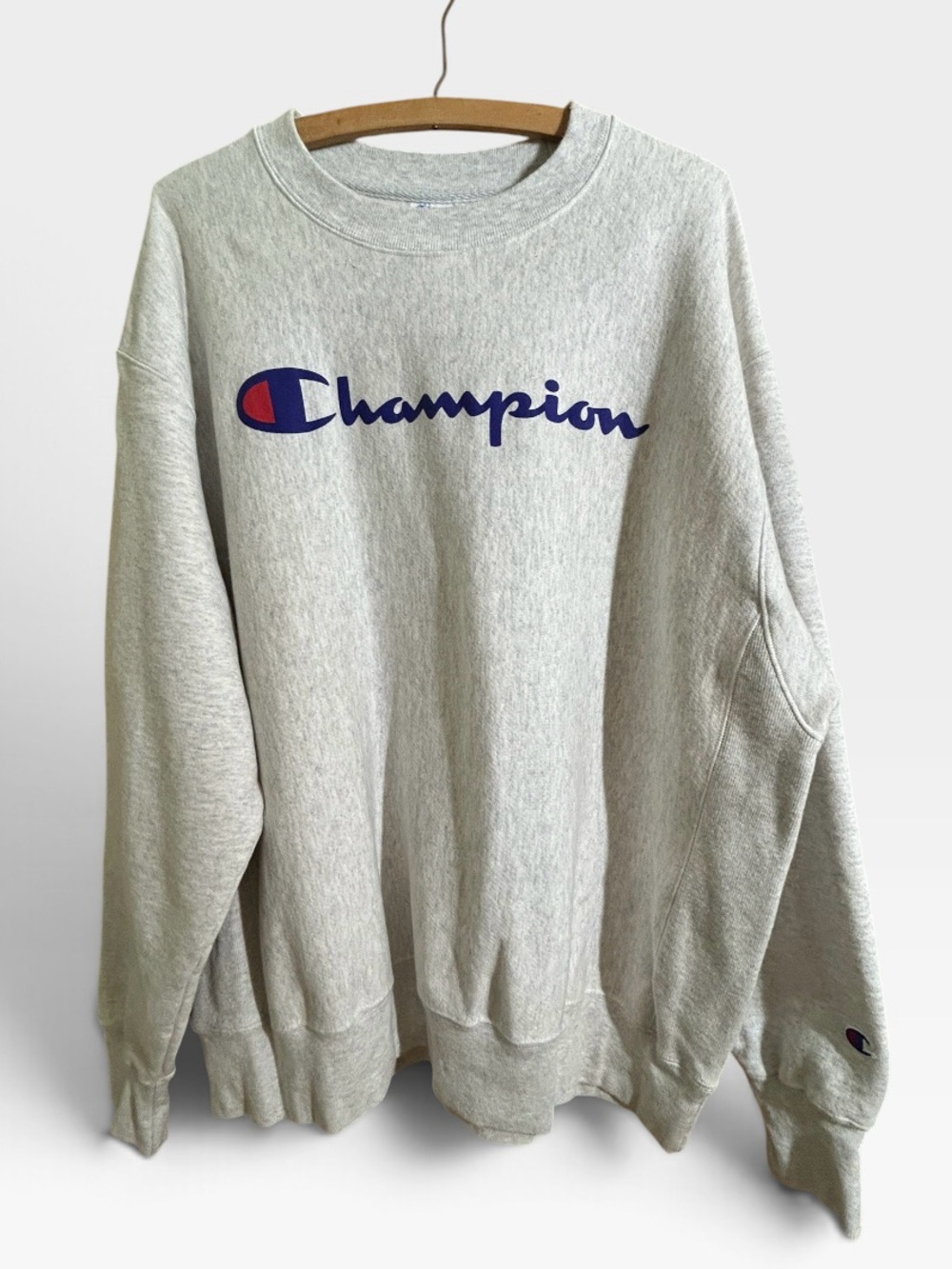 Champion Reverse Weave Men’s Crewneck Sweatshirt Men’s XL Gray Script Logo